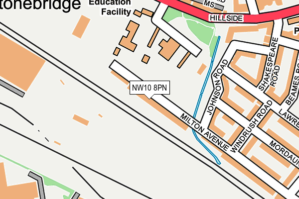 NW10 8PN map - OS OpenMap – Local (Ordnance Survey) NW10 8PN map - OS OpenMap – Local (Ordnance Survey)