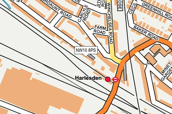 NW10 8PS map - OS OpenMap – Local (Ordnance Survey) NW10 8PS map - OS OpenMap – Local (Ordnance Survey)
