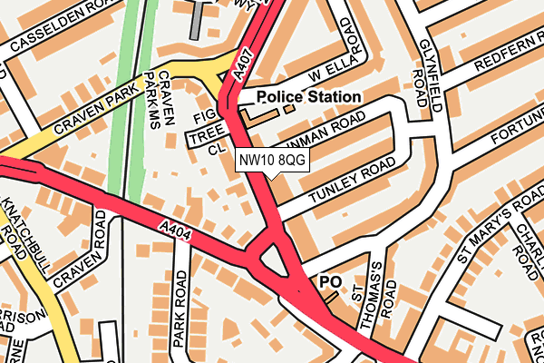 NW10 8QG map - OS OpenMap – Local (Ordnance Survey) NW10 8QG map - OS OpenMap – Local (Ordnance Survey)