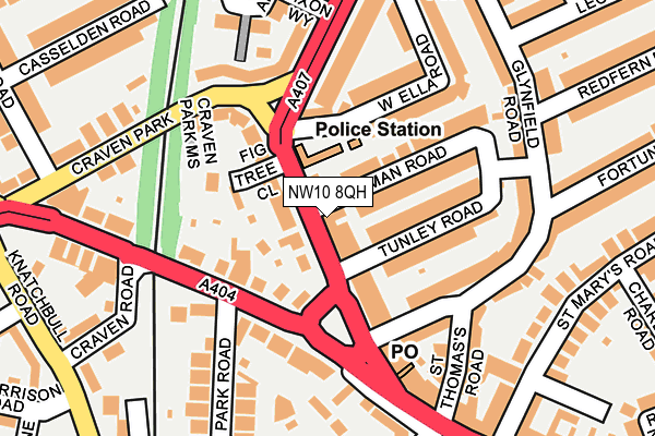 NW10 8QH map - OS OpenMap – Local (Ordnance Survey)