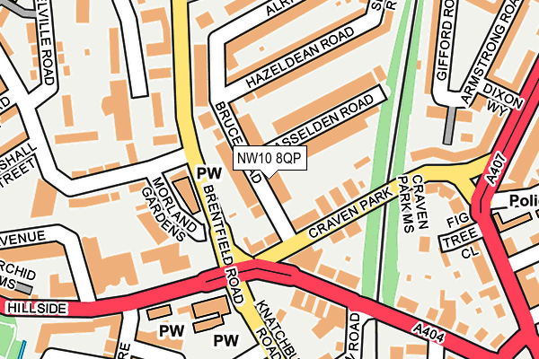 NW10 8QP map - OS OpenMap – Local (Ordnance Survey) NW10 8QP map - OS OpenMap – Local (Ordnance Survey)