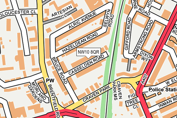 NW10 8QR map - OS OpenMap – Local (Ordnance Survey) NW10 8QR map - OS OpenMap – Local (Ordnance Survey)