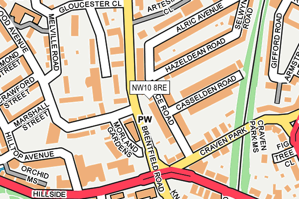 NW10 8RE map - OS OpenMap – Local (Ordnance Survey) NW10 8RE map - OS OpenMap – Local (Ordnance Survey)