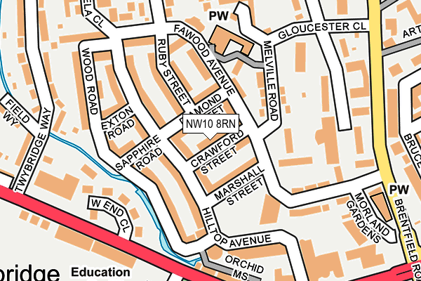 NW10 8RN map - OS OpenMap – Local (Ordnance Survey) NW10 8RN map - OS OpenMap – Local (Ordnance Survey)