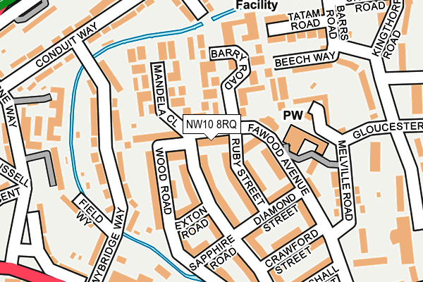 NW10 8RQ map - OS OpenMap – Local (Ordnance Survey) NW10 8RQ map - OS OpenMap – Local (Ordnance Survey)