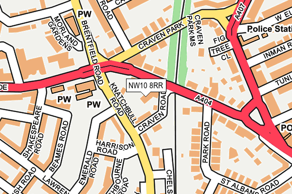NW10 8RR map - OS OpenMap – Local (Ordnance Survey) NW10 8RR map - OS OpenMap – Local (Ordnance Survey)