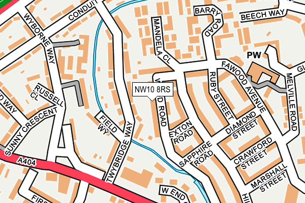 NW10 8RS map - OS OpenMap – Local (Ordnance Survey) NW10 8RS map - OS OpenMap – Local (Ordnance Survey)