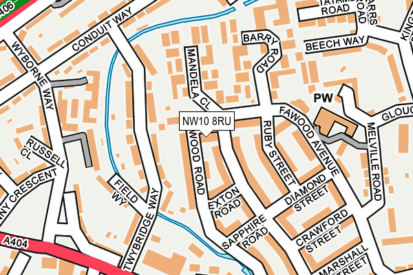 NW10 8RU map - OS OpenMap – Local (Ordnance Survey) NW10 8RU map - OS OpenMap – Local (Ordnance Survey)