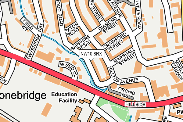 NW10 8RX map - OS OpenMap – Local (Ordnance Survey) NW10 8RX map - OS OpenMap – Local (Ordnance Survey)