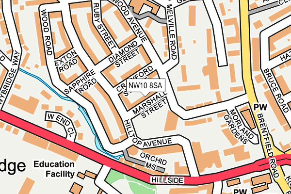 NW10 8SA map - OS OpenMap – Local (Ordnance Survey) NW10 8SA map - OS OpenMap – Local (Ordnance Survey)