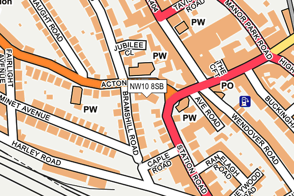 NW10 8SB map - OS OpenMap – Local (Ordnance Survey)