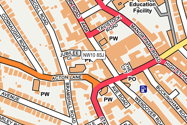 NW10 8SJ map - OS OpenMap – Local (Ordnance Survey) NW10 8SJ map - OS OpenMap – Local (Ordnance Survey)