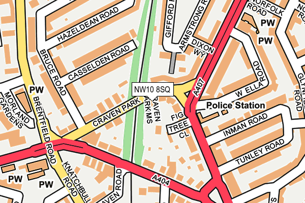 NW10 8SQ map - OS OpenMap – Local (Ordnance Survey) NW10 8SQ map - OS OpenMap – Local (Ordnance Survey)