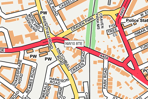 NW10 8TE map - OS OpenMap – Local (Ordnance Survey) NW10 8TE map - OS OpenMap – Local (Ordnance Survey)