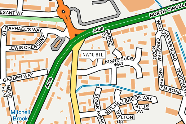 NW10 8TL map - OS OpenMap – Local (Ordnance Survey)