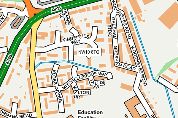 NW10 8TQ map - OS OpenMap – Local (Ordnance Survey)