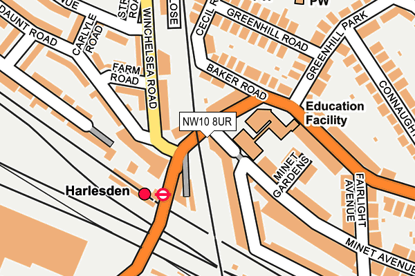 NW10 8UR map - OS OpenMap – Local (Ordnance Survey)