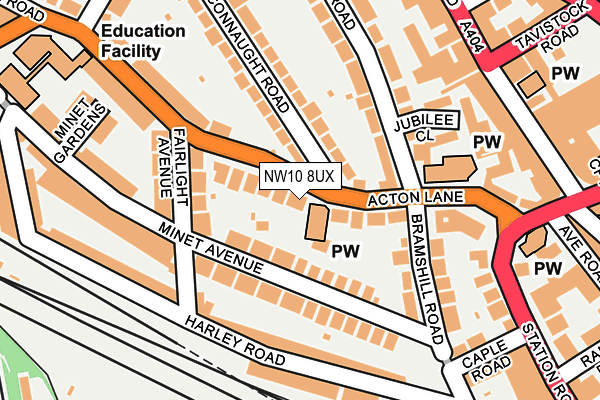 NW10 8UX map - OS OpenMap – Local (Ordnance Survey)