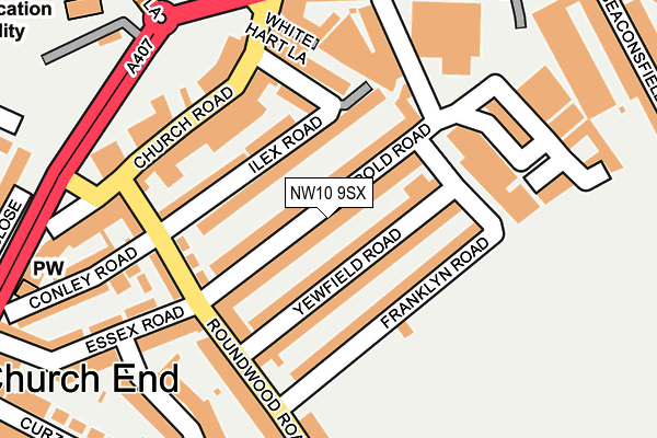 NW10 9SX map - OS OpenMap – Local (Ordnance Survey) NW10 9SX map - OS OpenMap – Local (Ordnance Survey)