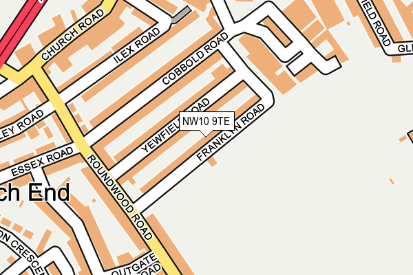 NW10 9TE map - OS OpenMap – Local (Ordnance Survey) NW10 9TE map - OS OpenMap – Local (Ordnance Survey)