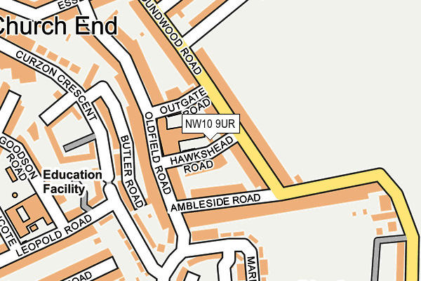 NW10 9UR map - OS OpenMap – Local (Ordnance Survey) NW10 9UR map - OS OpenMap – Local (Ordnance Survey)