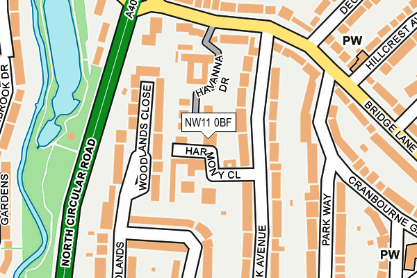 NW11 0BF map - OS OpenMap – Local (Ordnance Survey) NW11 0BF map - OS OpenMap – Local (Ordnance Survey)