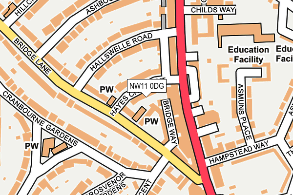 NW11 0DG map - OS OpenMap – Local (Ordnance Survey) NW11 0DG map - OS OpenMap – Local (Ordnance Survey)