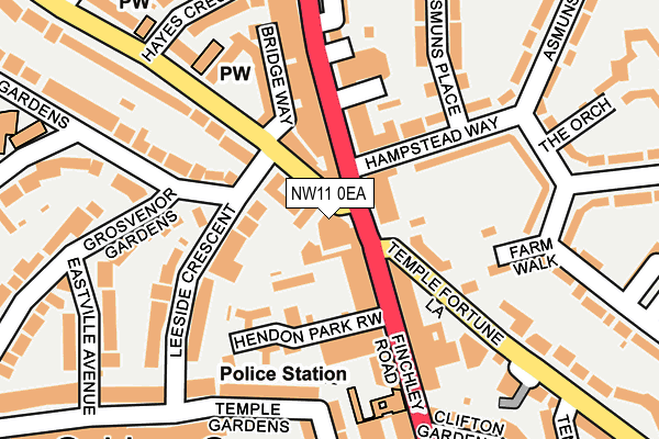 NW11 0EA map - OS OpenMap – Local (Ordnance Survey) NW11 0EA map - OS OpenMap – Local (Ordnance Survey)