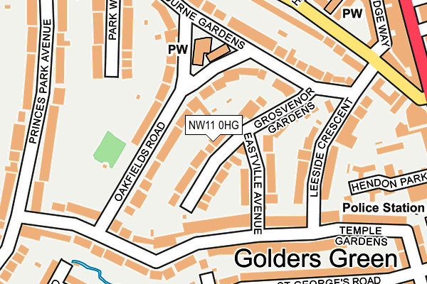 NW11 0HG map - OS OpenMap – Local (Ordnance Survey) NW11 0HG map - OS OpenMap – Local (Ordnance Survey)