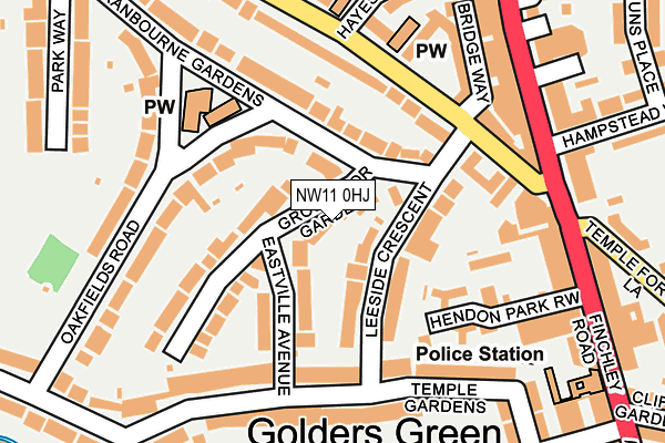 NW11 0HJ map - OS OpenMap – Local (Ordnance Survey) NW11 0HJ map - OS OpenMap – Local (Ordnance Survey)