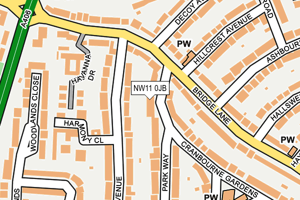 NW11 0JB map - OS OpenMap – Local (Ordnance Survey) NW11 0JB map - OS OpenMap – Local (Ordnance Survey)