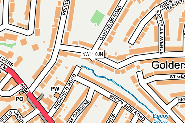 NW11 0JN map - OS OpenMap – Local (Ordnance Survey) NW11 0JN map - OS OpenMap – Local (Ordnance Survey)