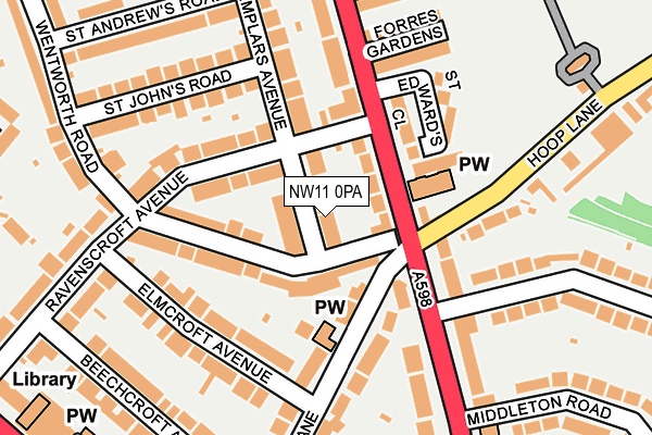 NW11 0PA map - OS OpenMap – Local (Ordnance Survey) NW11 0PA map - OS OpenMap – Local (Ordnance Survey)