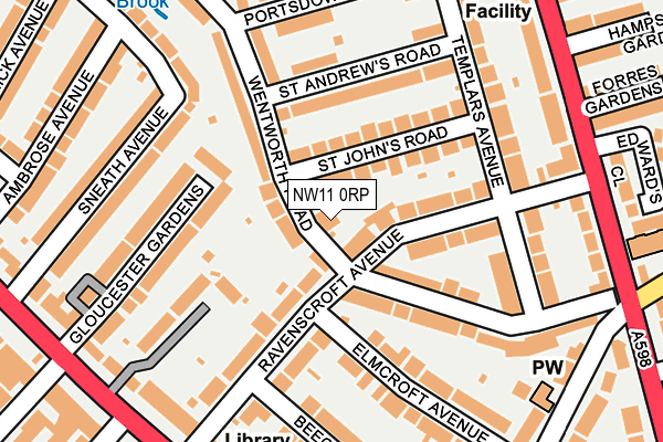 NW11 0RP map - OS OpenMap – Local (Ordnance Survey) NW11 0RP map - OS OpenMap – Local (Ordnance Survey)