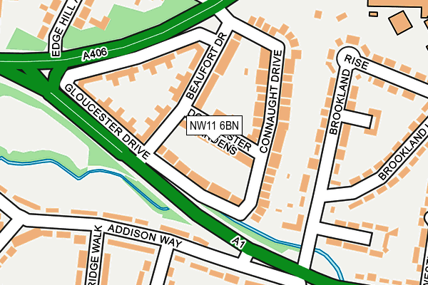 NW11 6BN map - OS OpenMap – Local (Ordnance Survey) NW11 6BN map - OS OpenMap – Local (Ordnance Survey)