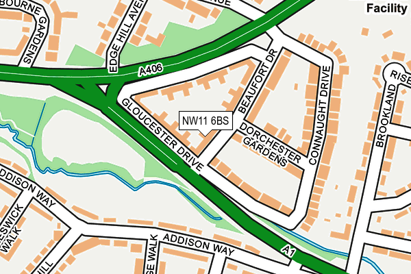 NW11 6BS map - OS OpenMap – Local (Ordnance Survey)