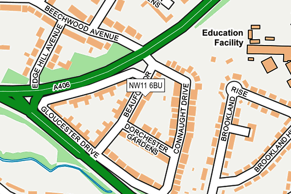 NW11 6BU map - OS OpenMap – Local (Ordnance Survey)