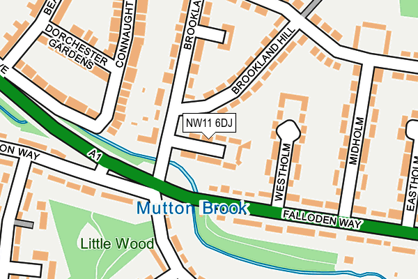 NW11 6DJ map - OS OpenMap – Local (Ordnance Survey)