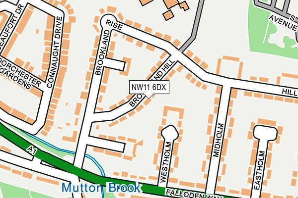 NW11 6DX map - OS OpenMap – Local (Ordnance Survey)