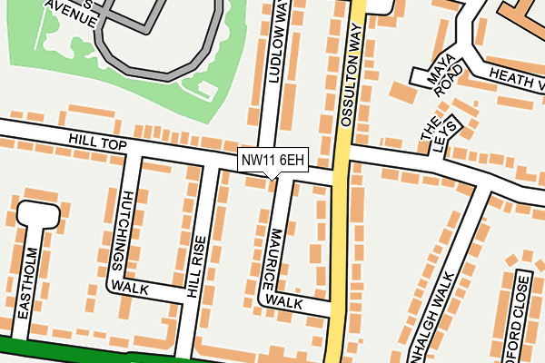 NW11 6EH map - OS OpenMap – Local (Ordnance Survey)