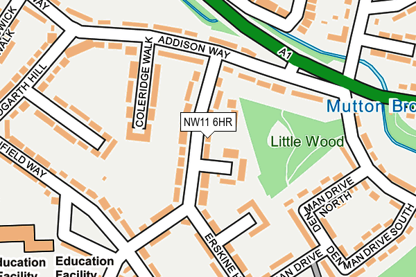 NW11 6HR map - OS OpenMap – Local (Ordnance Survey)