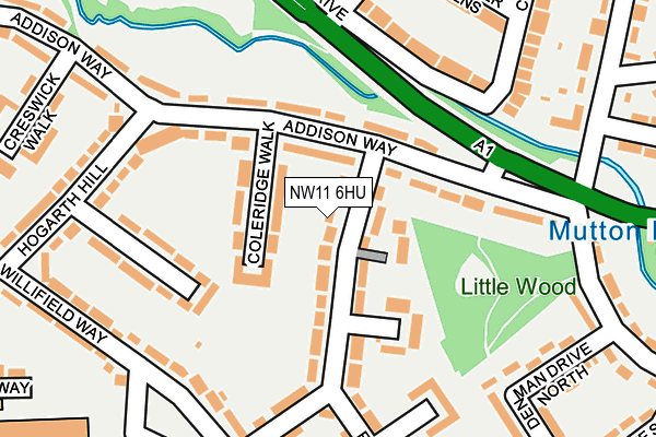 NW11 6HU map - OS OpenMap – Local (Ordnance Survey)