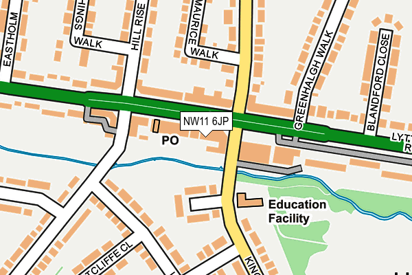 NW11 6JP map - OS OpenMap – Local (Ordnance Survey)