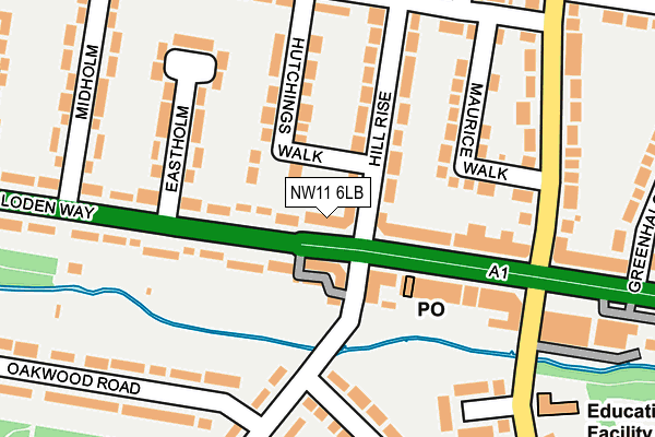 NW11 6LB map - OS OpenMap – Local (Ordnance Survey) NW11 6LB map - OS OpenMap – Local (Ordnance Survey)