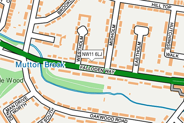 NW11 6LJ map - OS OpenMap – Local (Ordnance Survey)