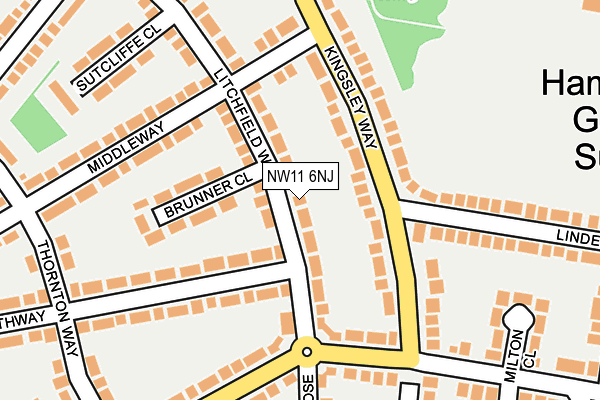 NW11 6NJ map - OS OpenMap – Local (Ordnance Survey) NW11 6NJ map - OS OpenMap – Local (Ordnance Survey)