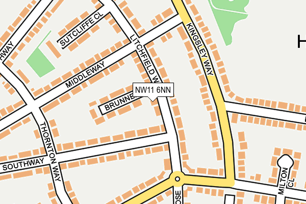 NW11 6NN map - OS OpenMap – Local (Ordnance Survey) NW11 6NN map - OS OpenMap – Local (Ordnance Survey)