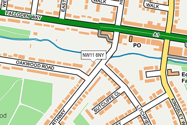 NW11 6NY map - OS OpenMap – Local (Ordnance Survey) NW11 6NY map - OS OpenMap – Local (Ordnance Survey)