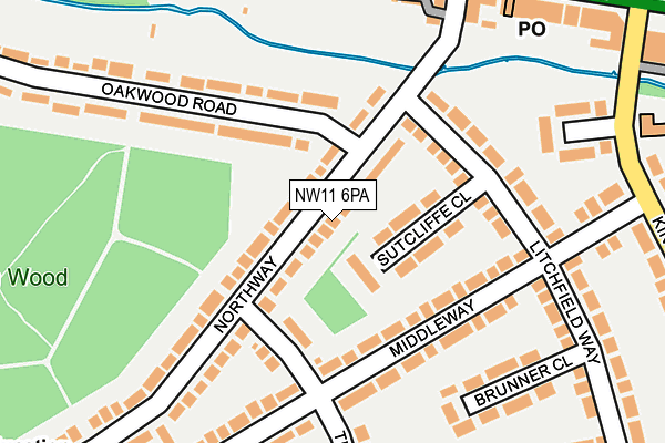 NW11 6PA map - OS OpenMap – Local (Ordnance Survey) NW11 6PA map - OS OpenMap – Local (Ordnance Survey)