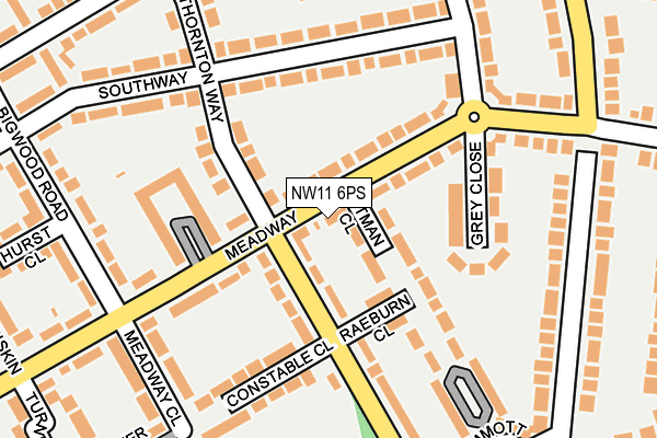 NW11 6PS map - OS OpenMap – Local (Ordnance Survey) NW11 6PS map - OS OpenMap – Local (Ordnance Survey)